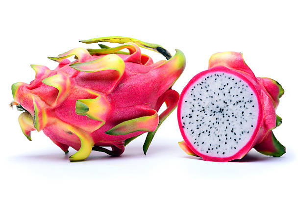 Dragon Fruit (Pitaya or Pitahaya) isolated on white background
