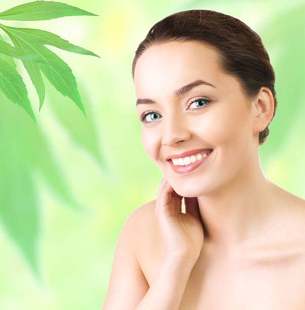 Close up portrait of a beautiful spa girl