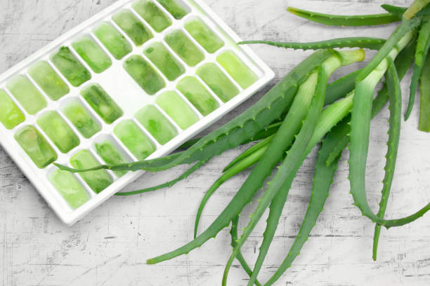 How to make aloe vera ice cubes for instant glowing skin